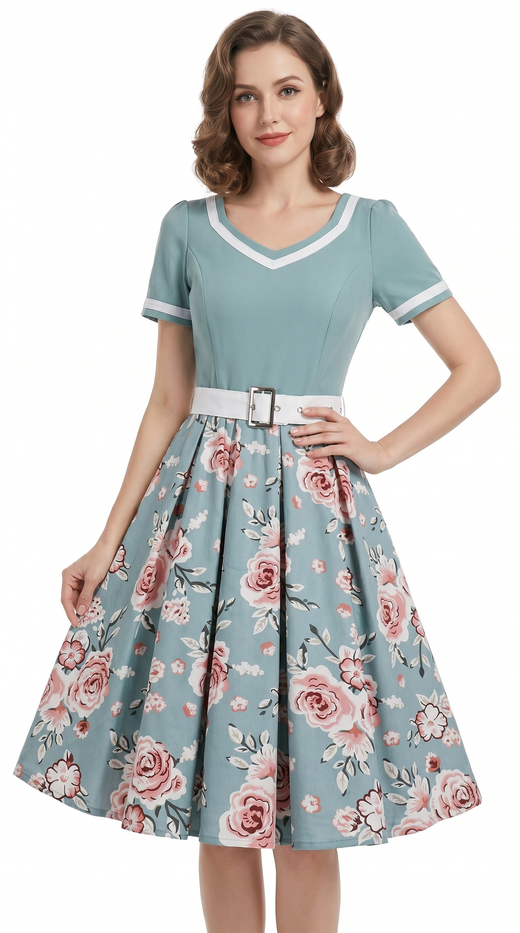 Margot Pastel Bloom Vintage Dress