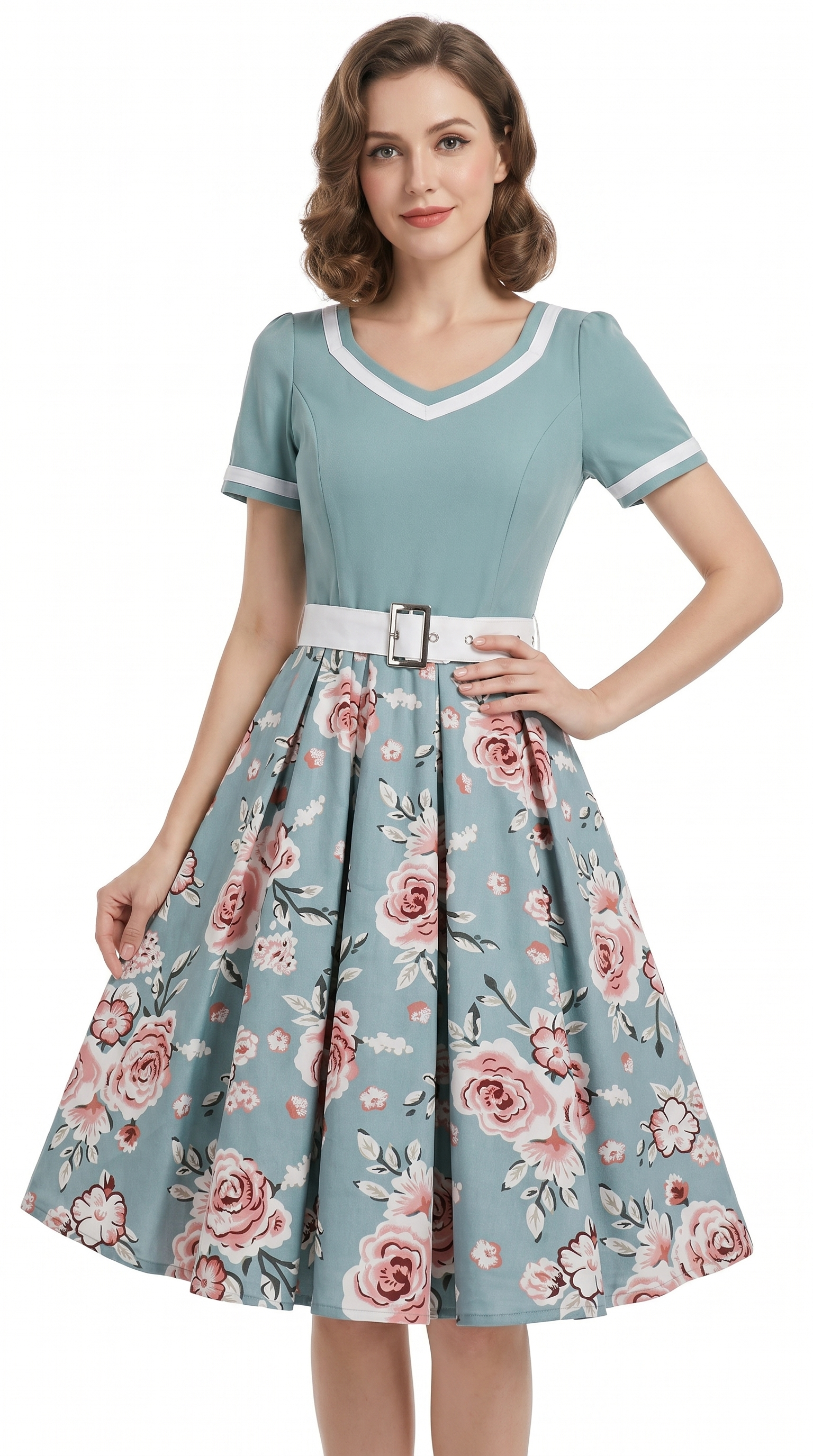 Margot Pastel Bloom Vintage Dress