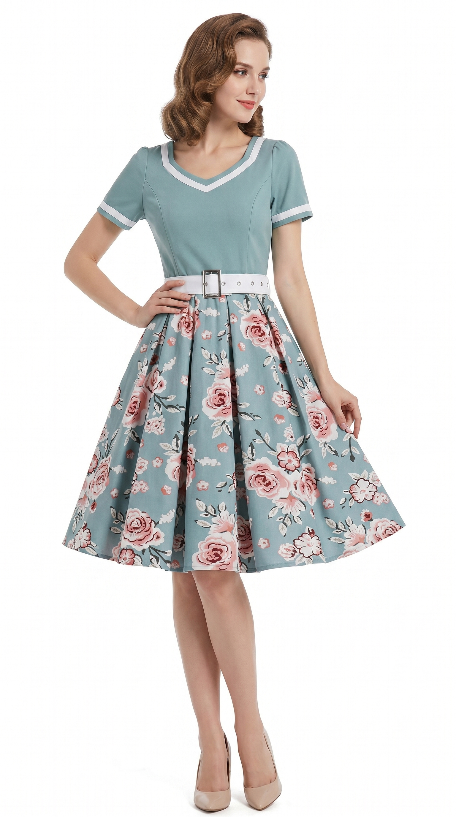 Margot Pastel Bloom Vintage Dress