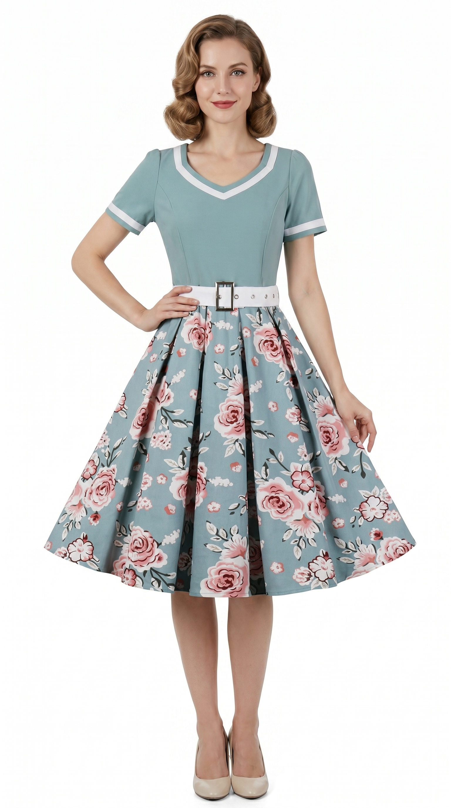 Margot Pastel Bloom Vintage Dress