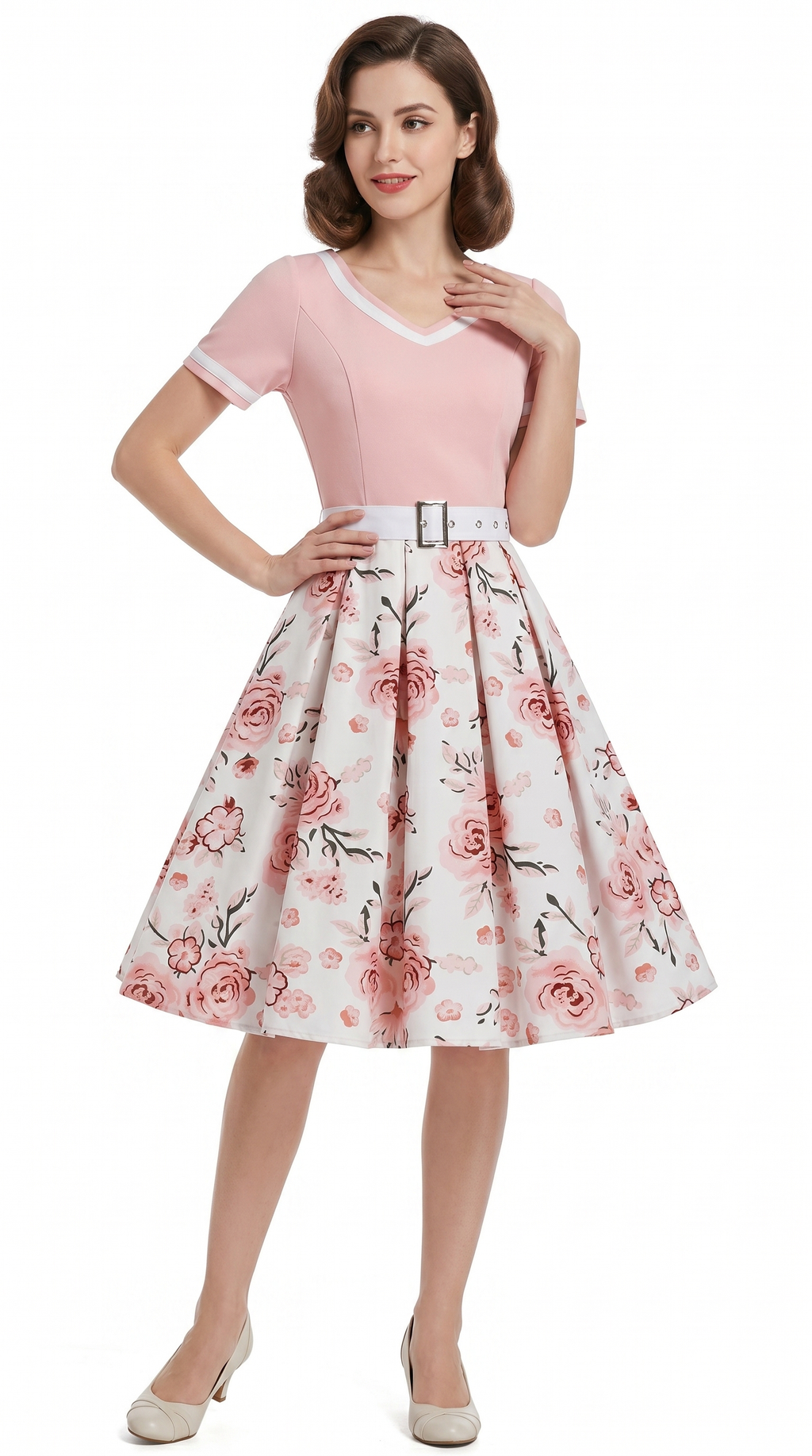 Margot Pastel Bloom Vintage Dress