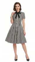 The Jacqueline Stripe Bow Dress