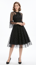 Noir Vintage Polka Dot Tulle Dress